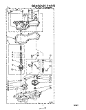 GEARCASE Diagram and Parts List for LA3800XMW0  Whirlpool Washer
