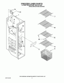 FREEZER LINER PARTS Diagram and Parts List for 5ED5FHKXVQ00  Whirlpool Refrigerator