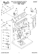 TOP AND CONSOLE, LIT/OPTIONAL Diagram and Parts List for LGV6848AN1  Whirlpool Dryer