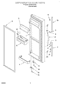 REFRIGERATOR DOOR Diagram and Parts List for GD25DCXHS01  Whirlpool Refrigerator