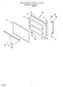 FREEZER DOOR, LIT/OPTIONAL Diagram and Parts List for 6ET19DKXFW01  Whirlpool Refrigerator