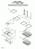 SHELF PARTS, OPTIONAL PARTS Diagram and Parts List for EB9FVHXVB00  Whirlpool Refrigerator