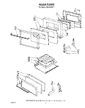DOOR Diagram and Parts List for SB100PEK1  Whirlpool Wall Oven