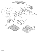 OVEN, OPTIONAL Diagram and Parts List for KERC506HBT1  KitchenAid Range
