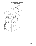 OVEN ELECTRICAL Diagram and Parts List for FGS397XW0  Roper Range