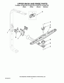 UPPER WASH AND RINSE PARTS Diagram and Parts List for DU1300XTVQ2  Whirlpool Dishwasher