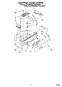 CONTROL PANEL PARTS Diagram and Parts List for KUIS18PNJW8  KitchenAid Ice Maker