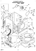 CABINET Diagram and Parts List for LGR6646BN2  Whirlpool Dryer