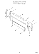 BACKGUARD Diagram and Parts List for SF3020SGN1  Whirlpool Range