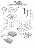 SHELF PARTS Diagram and Parts List for KBLS19KTSS01  KitchenAid Refrigerator