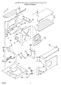 AIR FLOW AND CONTROL Diagram and Parts List for ACQ294XJ0  Whirlpool Air Conditioner
