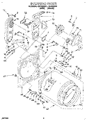 BULKHEAD Diagram and Parts List for LGC7858AW1  Whirlpool Dryer
