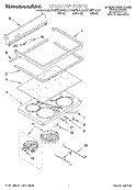 COOKTOP Diagram and Parts List for KERC507EBL3  KitchenAid Range