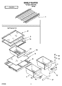 SHELF PARTS, OPTIONAL PARTS Diagram and Parts List for IPT144300  Inglis Refrigerator