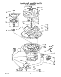 PUMP AND MOTOR Diagram and Parts List for KUDA22ST3  KitchenAid Dishwasher