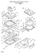 REFRIGERATOR SHELF Diagram and Parts List for 3XKGN7050F00  Whirlpool Refrigerator