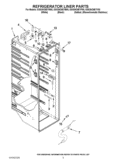 REFRIGERATOR LINER PARTS Diagram and Parts List for GSS30C6EYF00  Whirlpool Refrigerator