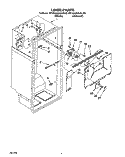LINER Diagram and Parts List for RT20AKXAW00  Roper Refrigerator