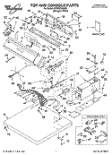 TOP AND CONSOLE PARTS Diagram and Parts List for YCEE2760KQ0  Whirlpool Dryer