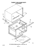 CABINET AND HINGE Diagram and Parts List for MW8600XS1  Whirlpool Microwave