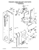 FREEZER LINER AND AIR FLOW PARTS Diagram and Parts List for KSSO48FTX15  KitchenAid Refrigerator