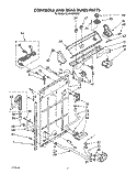 CONTROLS AND REAR PANEL Diagram and Parts List for 6LA5400XWW1  Whirlpool Washer
