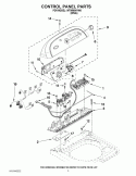 CONTROL PANEL PARTS Diagram and Parts List for WTW8600YW0  Whirlpool Washer