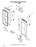 REFRIGERATOR DOOR PARTS Diagram and Parts List for GX2FHDXVB06  Whirlpool Refrigerator