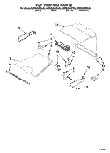 TOP VENTING PARTS, OPTIONAL PARTS Diagram and Parts List for KEBS208SBT00  KitchenAid Wall Oven