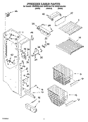 FREEZER LINER PARTS Diagram and Parts List for GD5SHAXLT02  Whirlpool Refrigerator