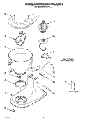 BASE AND PEDESTAL UNIT, OPTIONAL PARTS Diagram and Parts List for 4KN15C1XOB1  KitchenAid Mixer