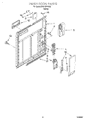 INNER DOOR Diagram and Parts List for DU810DWGQ2  Whirlpool Dishwasher