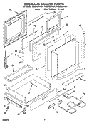 DOOR AND DRAWER PARTS Diagram and Parts List for YKESA907PP01  KitchenAid Range