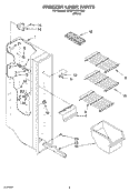 FREEZER LINER Diagram and Parts List for 6ED2FHKXKQ00  Whirlpool Refrigerator