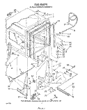 TUB , LITERATURE AND OPTIONAL Diagram and Parts List for DU8550XT3  Whirlpool Dishwasher