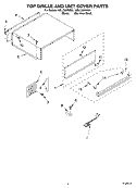 TOP GRILLE AND UNIT COVER Diagram and Parts List for KBLC36FKS01  KitchenAid Refrigerator