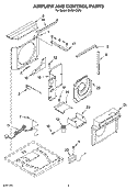 AIRFLOW AND CONTROL PARTS Diagram and Parts List for CAR21CSP0  Crosley Air Conditioner