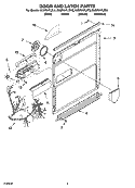 DOOR AND LATCH PARTS Diagram and Parts List for KUDP01FLBL3  KitchenAid Dishwasher