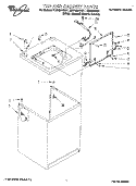 TOP AND CABINET, LIT/OPTIONAL Diagram and Parts List for 8LSP6244BG1  Whirlpool Washer