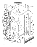 CABINET Diagram and Parts List for 8ED22RQXXW00  Whirlpool Refrigerator