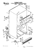 CABINET Diagram and Parts List for ET18PKXZW00  Whirlpool Refrigerator