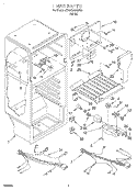 LINER, LIT/OPTIONAL Diagram and Parts List for 3XARG468GF02  Whirlpool Refrigerator