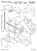 OVEN, LITERATURE Diagram and Parts List for KEBC208HBT2  KitchenAid Wall Oven