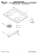 COOKTOP PARTS Diagram and Parts List for RF367LXSQ3  Whirlpool Range