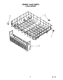LOWER RACK Diagram and Parts List for KUDC220T0  KitchenAid Dishwasher