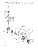 BRAKE, CLUTCH, GEARCASE, MOTOR AND PUMP Diagram and Parts List for AX6245VL1  Whirlpool Washer