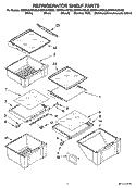 REFRIGERATOR SHELF PARTS Diagram and Parts List for GD5NVAXSS00  Whirlpool Refrigerator