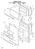 DOOR PARTS Diagram and Parts List for ET8WTKXKQ04  Whirlpool Refrigerator