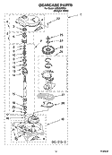 GEARCASE PARTS Diagram and Parts List for LSB6200PQ1  Whirlpool Washer