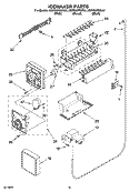 ICEMAKER PARTS, OPTIONAL PARTS Diagram and Parts List for KSRF25FRBL01  KitchenAid Refrigerator